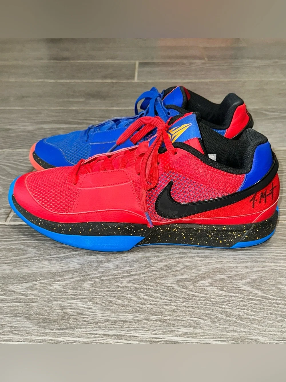 Nike Ja 1 Hunger Men's 10.5 Basketball Sneakers Mismatched Streetwear Shoes